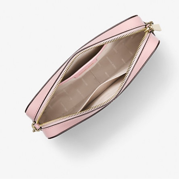 Michael Kors Jet Set Large Saffiano Leather Crossbody Bag POWDER BLUSH - Picture 4 of 6